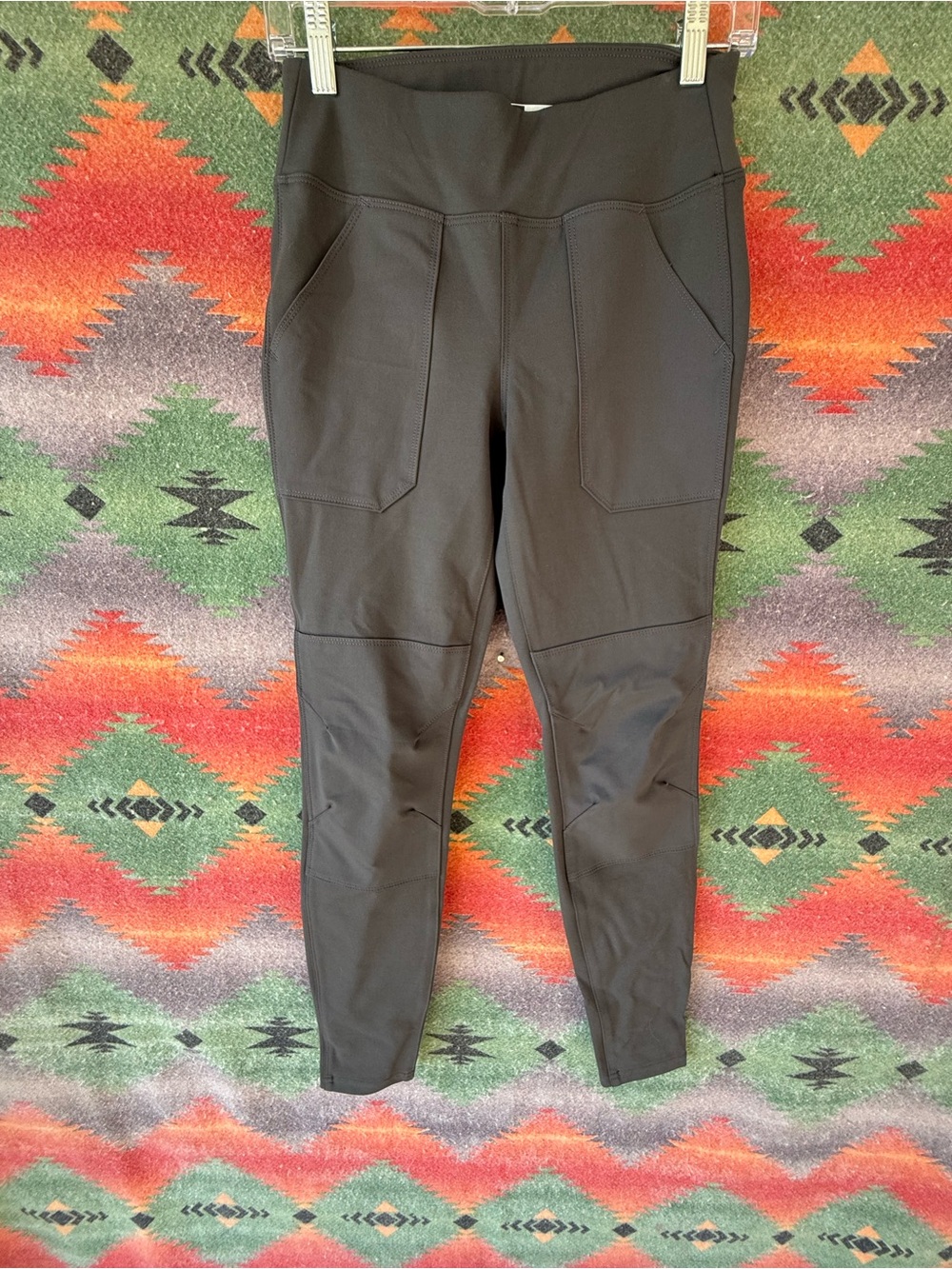 Carhartt Gray High-Rise Performance Leggings with Front Patch Pockets